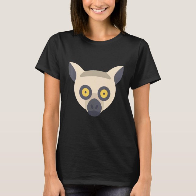 Lemur  Ring Tailed Cute Primate 2 T-Shirt (Front)