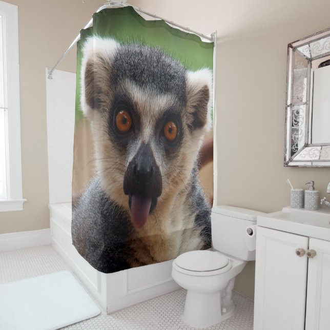 Lemur Shower Curtain (In Situ)