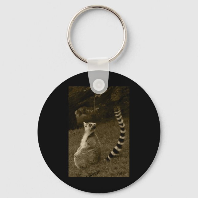 Lemur Tail Valencia Tint Vertical Sticker  Key Ring (Front)