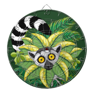 Lemurs of Madagascar in Exotic Jungle Dartboard