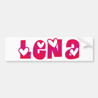 Lena in Hearts Bumper Sticker