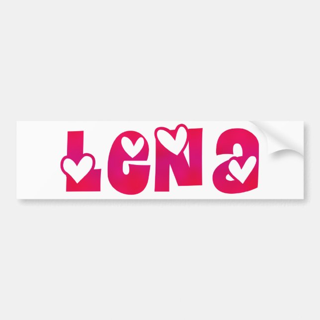 Lena in Hearts Bumper Sticker (Front)