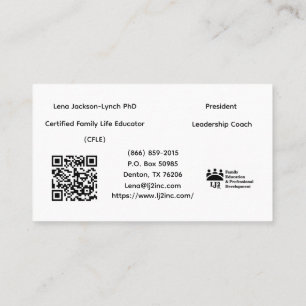 Lena Jackson-Lynch Business Card Royal Blue