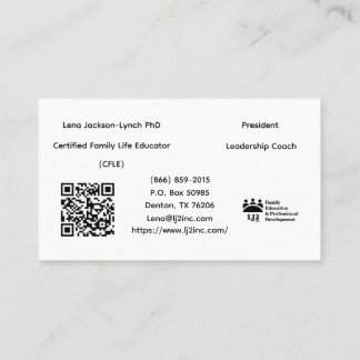 Lena Jackson-Lynch Business Card Royal Blue