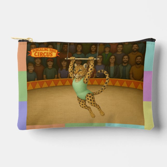 Lena leopard trapeze artist accessory pouch (Front)
