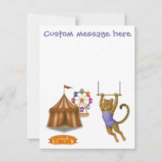 Lena leopard trapeze artist card