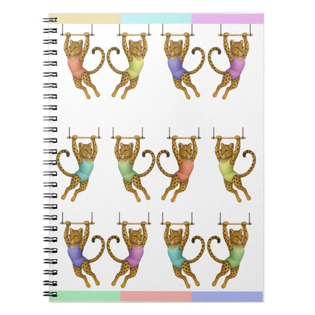 Lena leopard trapeze artist notebook (Front)