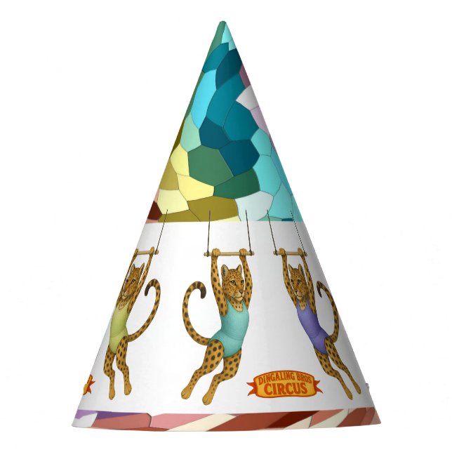 Lena leopard trapeze artist party hat (Front)