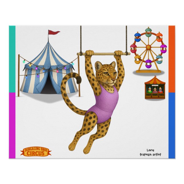 Lena Leopard, trapeze artist Poster (Front)