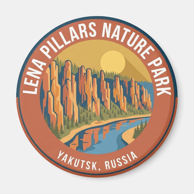 Lena Pillars Nature Park Russia Magnet (Front)