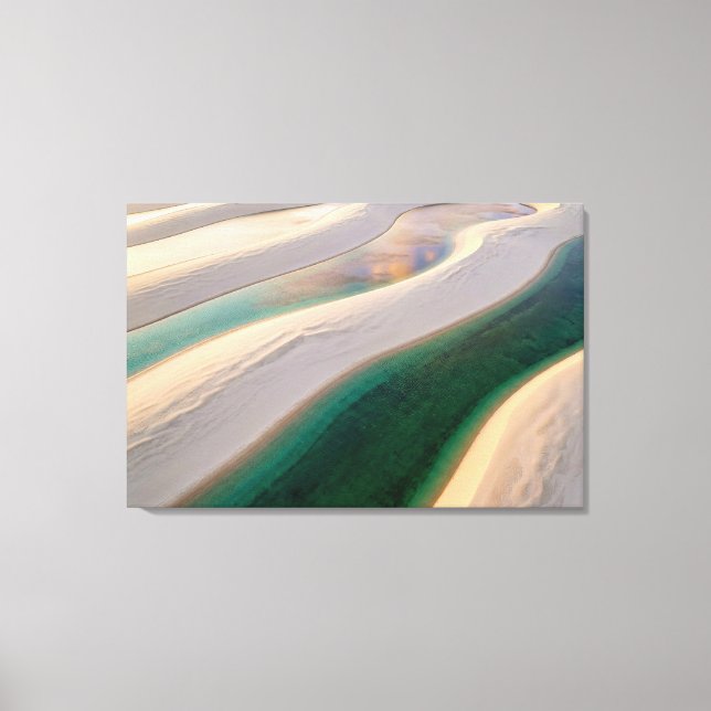 Lençóis Maranhenses The Teal Oasis Spiritual art Canvas Print (Front)