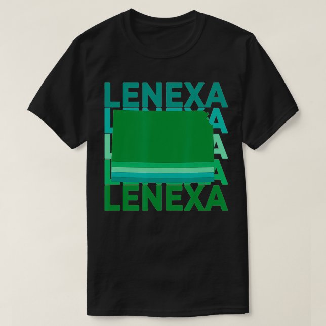 Lenea Kansas Green Repeat KS City  T-Shirt (Design Front)
