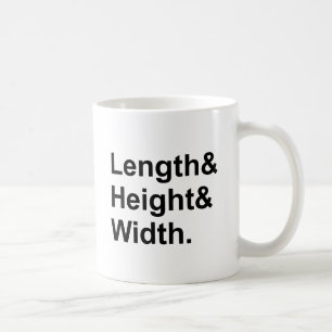 Length x Width x Height Measuring Area Coffee Mug