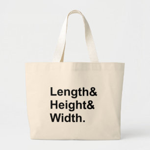 Length x Width x Height Measuring Area Large Tote Bag