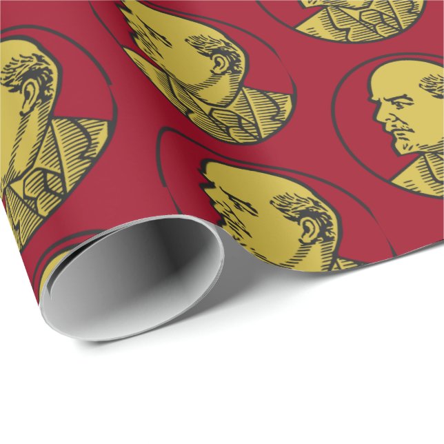 Lenin Communism Revolution Socialism Russia Wrapping Paper (Roll Corner)