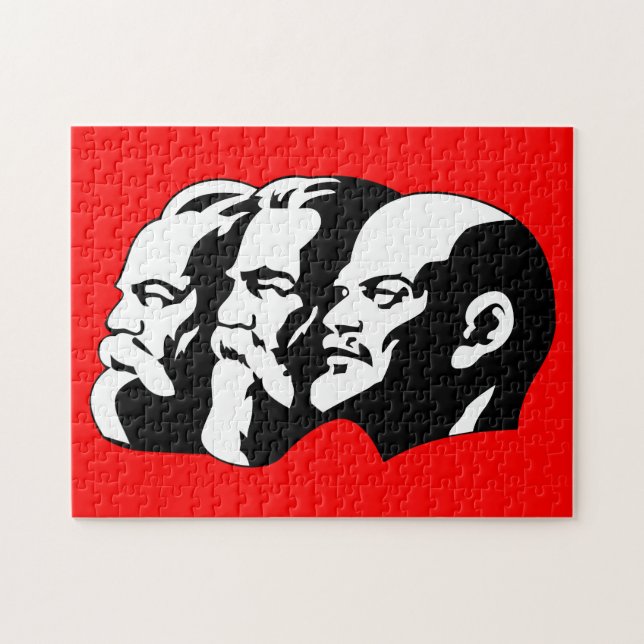 Lenin, Marx, Engels, Soviet Union, Communism Jigsaw Puzzle (Horizontal)