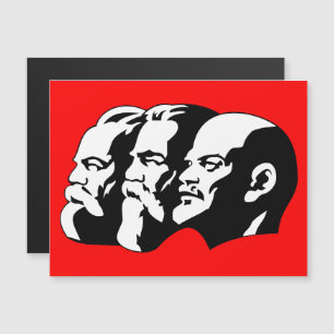 Lenin, Marx, Engels, Soviet Union, Communism Magnetic Invitation