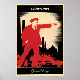 Lenin Memorial Soviet Propaganda Poster - CCCP