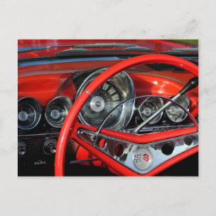 Lenkrad vom Oldtimer Postcard
