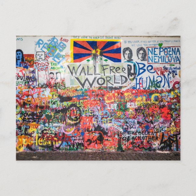 Lennon Wall (Prague, Czech Republic) Postcard (Front)