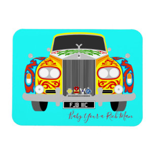 Lennon's Classic Psychedelic Pop art car Magnet