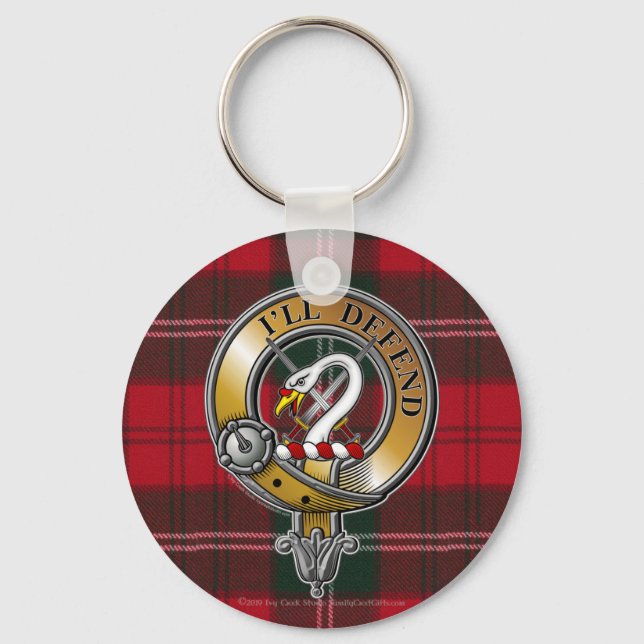 Lennox Tartan & Badge Key Ring (Front)