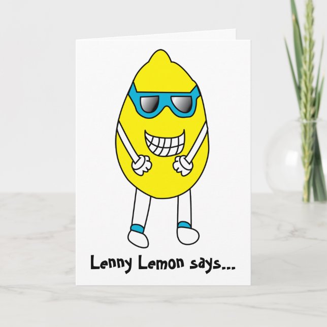 Lenny Lemon Birthday Card (Front)