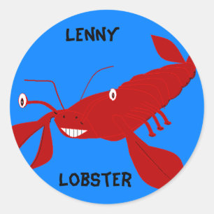 , Lenny, Lobster Classic Round Sticker