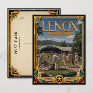 Lenox Massachusetts Vintage Art Deco Golden Age Postcard