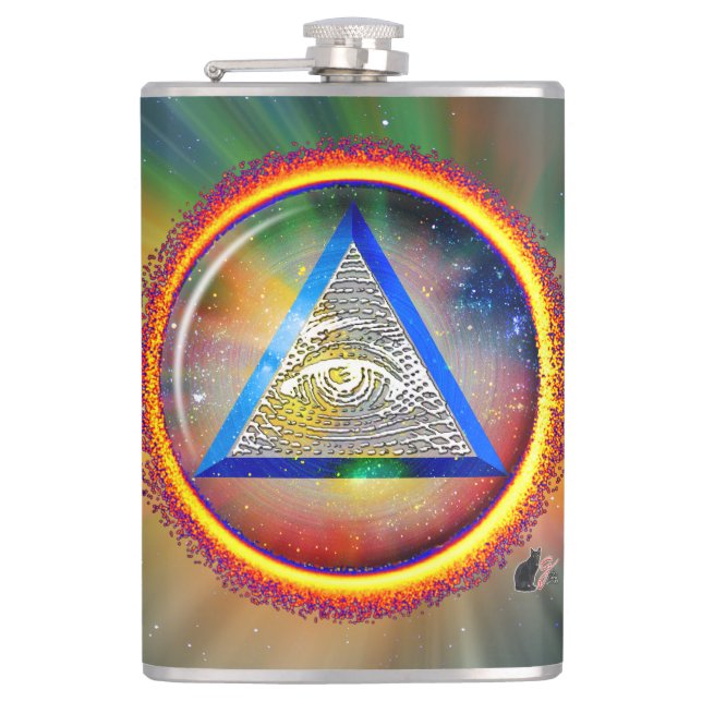 Lens of Providence Hip Flask (Front)