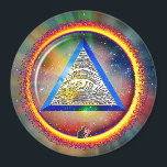 Lens of Providence Magnet<br><div class="desc">Calm your spirit and become as one with inner peace when you incorporate the Lens of Providence magnet into your décor. The Lens of Providence is the circular ring of glowing energy through which the eye of God watches over all creation. Based on ancient traditional iconography it remains timeless as...</div>