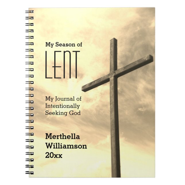 LENT JOURNAL Seeking God Lenten Cross Personalised (Front)