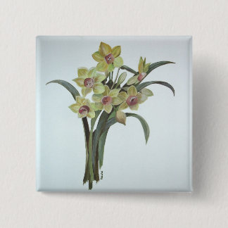 Lent Lily 15 Cm Square Badge