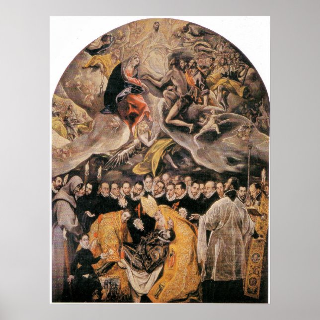 L'Enterrement du Comte d'Orgaz by El Greco Poster (Front)