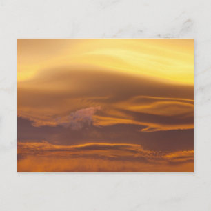 Lenticular cloud at sunset postcard