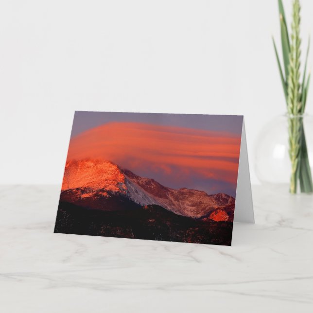 Lenticular Cloud over Pikes Peak Card (Front)