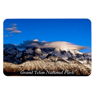 LENTICULAR CLOUDS OVER GRAND TETONS MOUNTAINS MAGNET