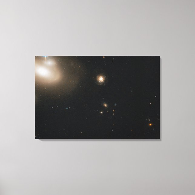 Lenticular Galaxy in the Coma Cluster with Numero Canvas Print (Front)