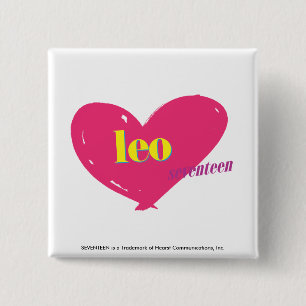 Leo 15 Cm Square Badge