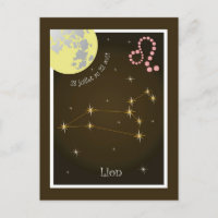 Leo 23 juillet au 22 août Postkarte