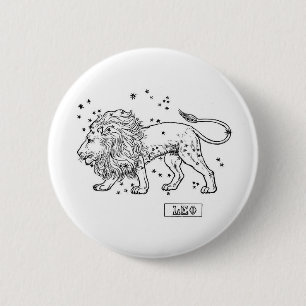 Leo 6 Cm Round Badge
