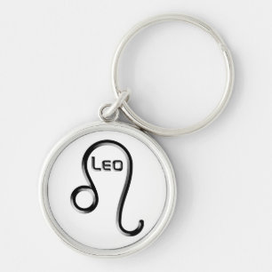 LEO, Abstract Design of the Zodiac Sign,  Key Ring