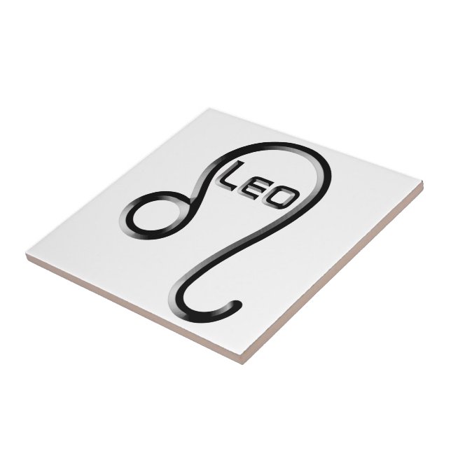 LEO, Abstract Design of the Zodiac Sign,  Tile (Side)