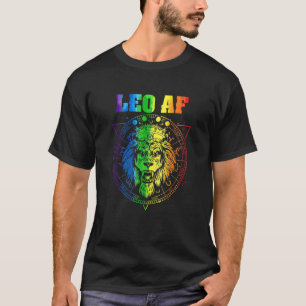 Leo Af Lion Lgbt For August And July Birthday Zodi T-Shirt