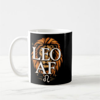 Leo Af Zodiac Sign Horoscope Astrology Birthday Coffee Mug