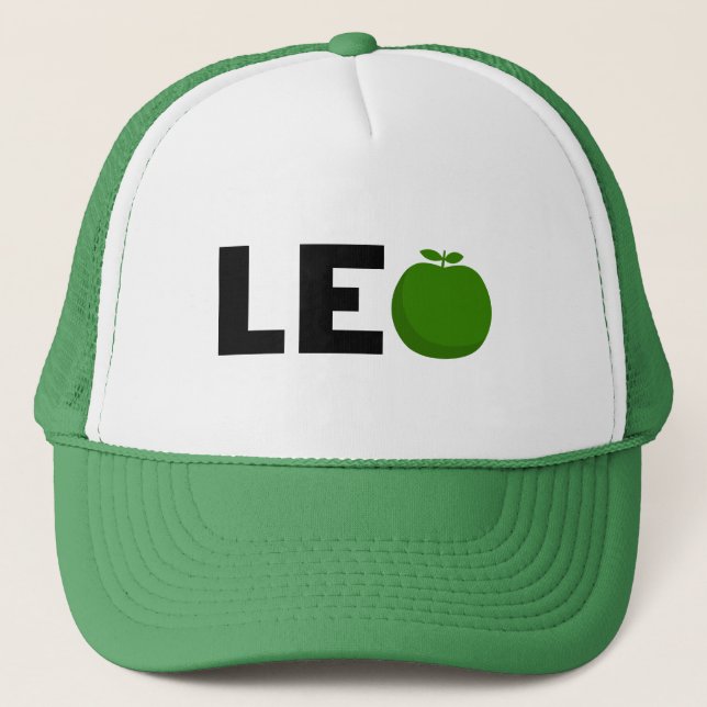 Leo Apple Trucker Hat (Front)