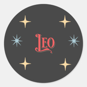 Leo Astrological Sign  Classic Round Sticker