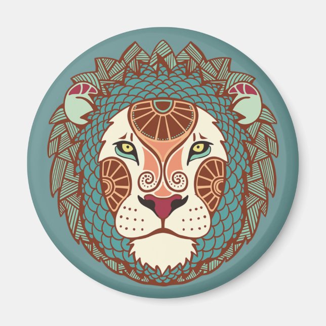 Leo Astrological Sign Magnet (Front)