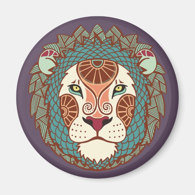 Leo Astrological Sign Magnet (Front)