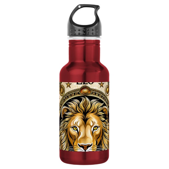 Leo astrology sign 532 ml water bottle (Front)